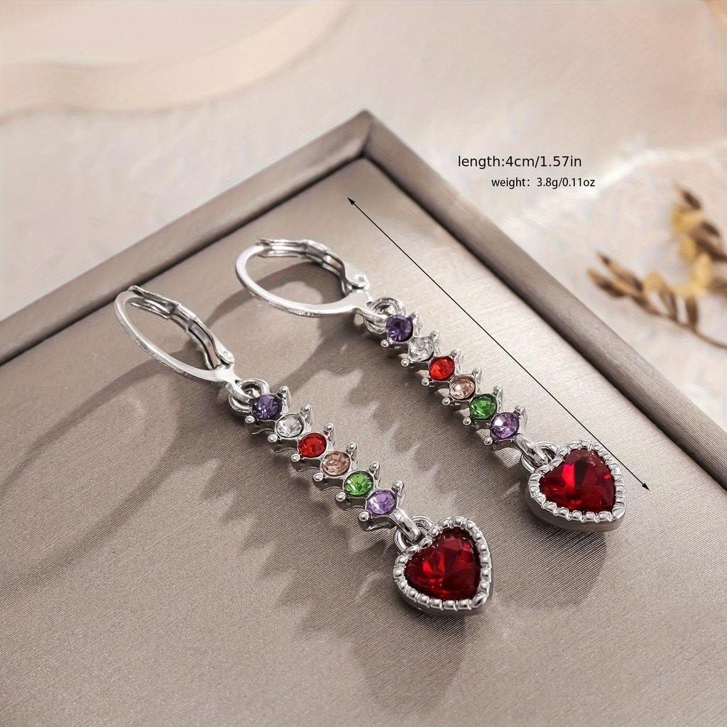 Goldene gemischte Diamant-Herz-Raupen-Legierung Ohrstecker - Top Europäischer & Amerikanischer Stil Schmuck