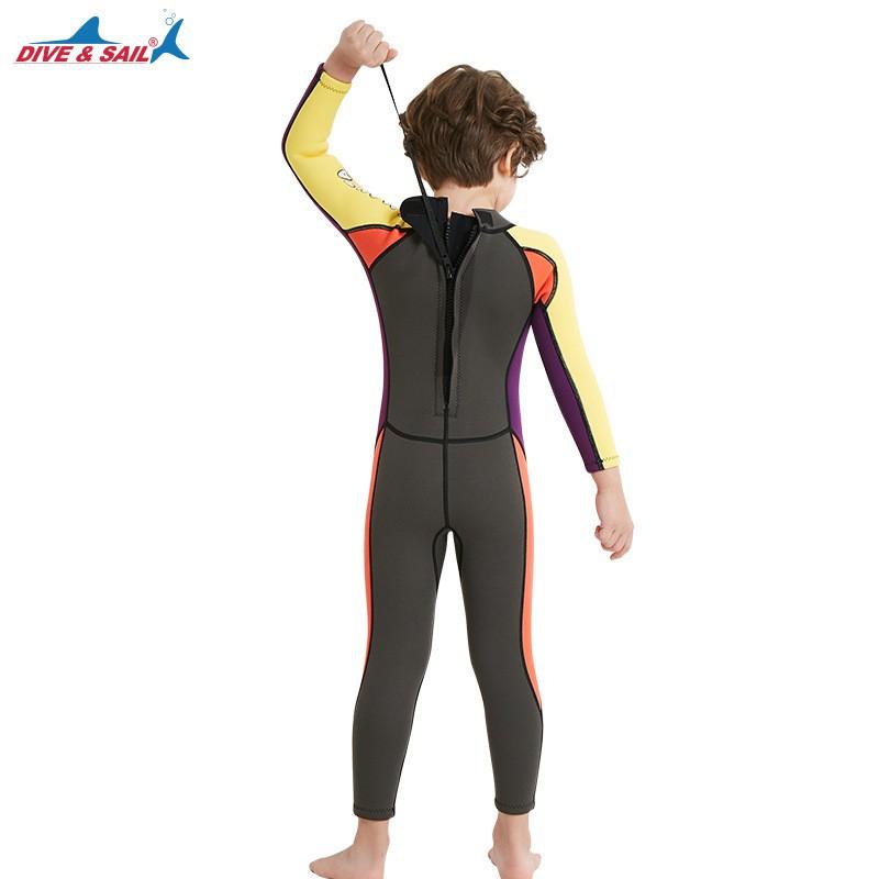 Children's Diving Suit 2.5MM Swimming Boys 'one-piece Long-sleeved Warm Sun-protected Surfing Snorkeling