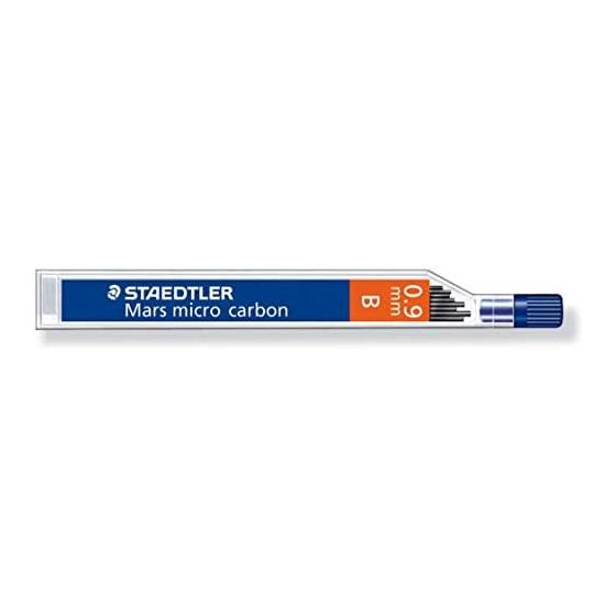 Staedtler Mars Micro Carbon Mechanical Pencil Refills, 0.9mm, B, 250 09-B, 2-Pack