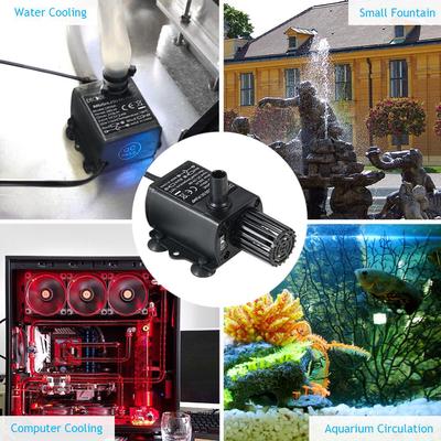 Decdeal Ultra-leise Mini DC12V 10W bürstenlose Wasserpumpe mit 5,5 x 2,1 mm Innengewinde, wasserdicht, tauchfähig