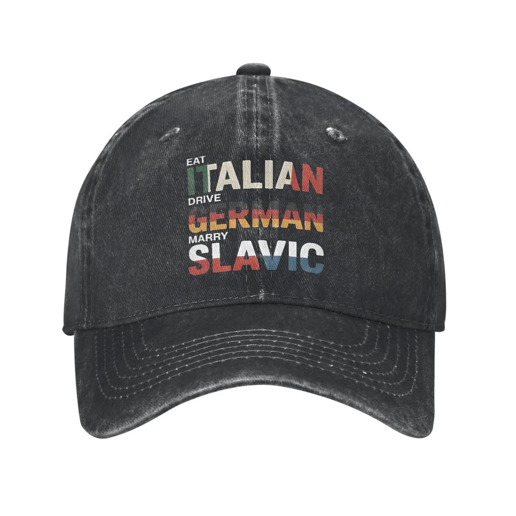 Eat Italian Drive GerUnisex Marry Slavic Merch Baseball Caps Unisex Fashion  Hats Cap Adjustable Trucker Hat