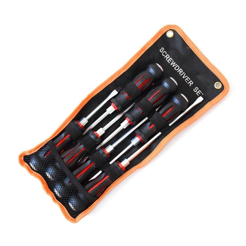 

7PCS Multi-Function Mini Screwdriver Set Magnetic Screwdriver Kit 55HRC Hardness Screw Driver Set for Precise Work красный