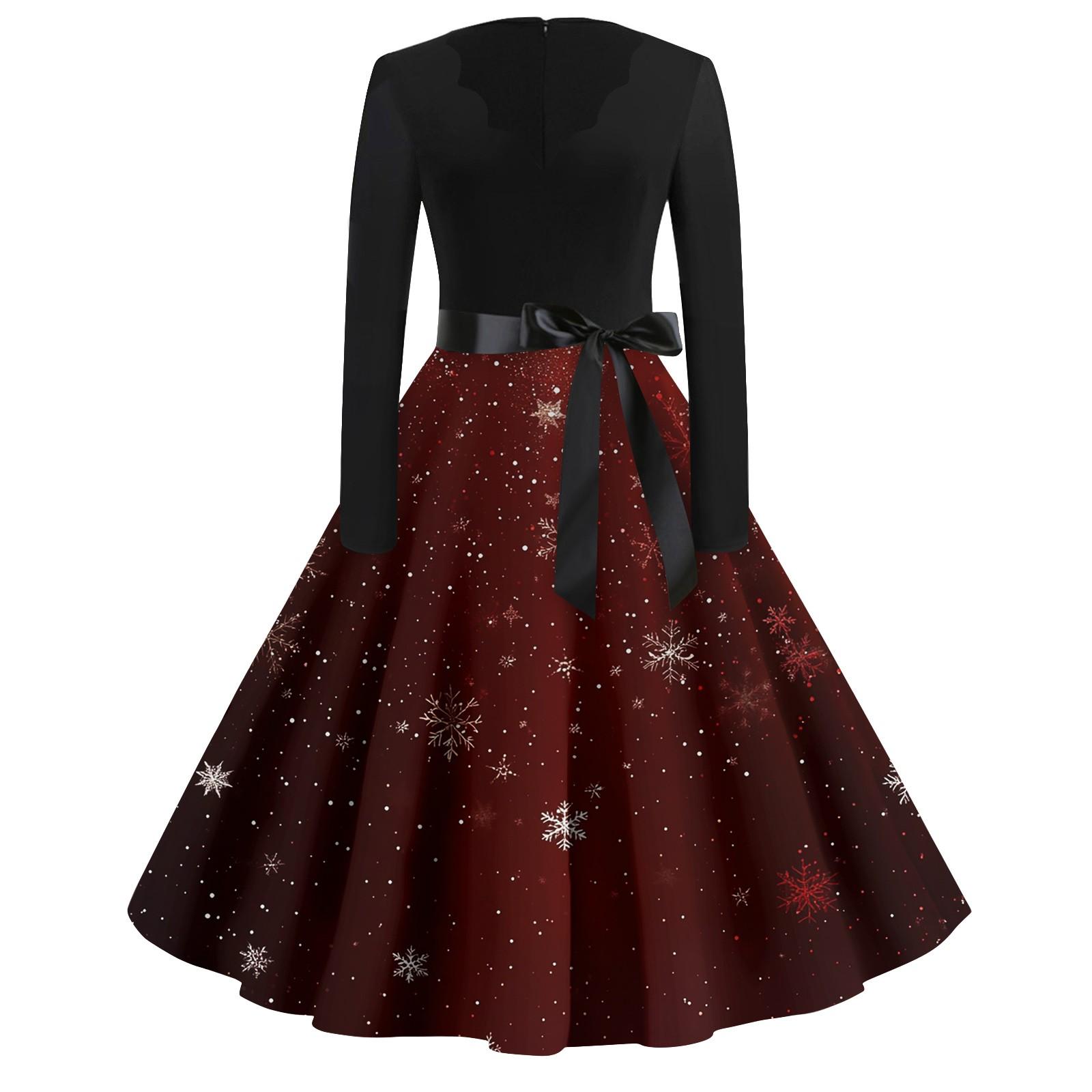 

Женское повседневное модное платье с длинным рукавом и принтом, вечернее повседневное платье с V-образным вырезом и вырезом L