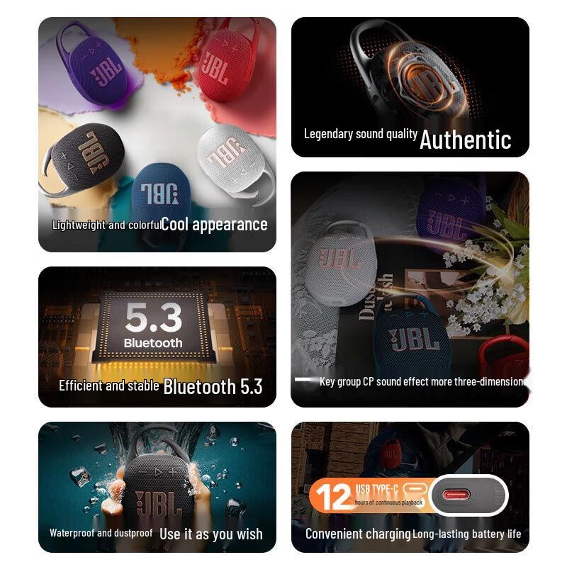 JBL CLIP5 Portable Bluetooth Speaker
