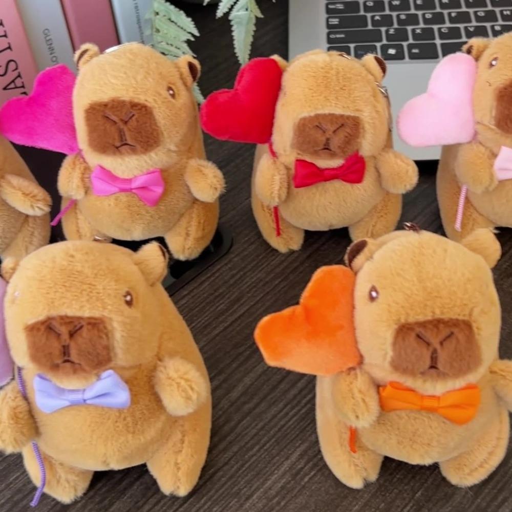 Vycpaná panenka Capibara Multi Stylový Batoh Taška do auta Dárkový kroužek na klíče Haning Kids