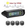 Car TPMS With USB Charging Solar Powered Display With 4 External Tire Sensor For Auto Tyre Security Device