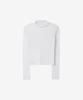 Basica Half-Neck See-Through T-Shirt (White)