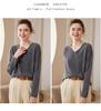 Seamless Pure Cashmere V-Neck Sweater for Women - Versatile, Loose Knit Pullover, Perfect for Autumn and Winter