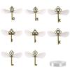 49pcs/set Realistic Skeleton Keys Dragonfly Pendant Set Christmas Tree Hanging Ornaments  Gifts