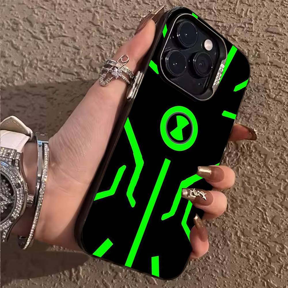 

Чехол для телефона-часов B-Ben10 O-Omnitrix для iPhone 17,16,15,14,13,12,11,Pro,X,XS,Max,Plus Мягкий Черный Чехол iPhone17Promax