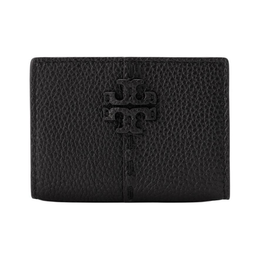 Tory Burch Mcgraw Logo Simple Lines Three-Fold Wallet Women wallet Black 155033-001 Basic Set BagDust Bag 21990₽