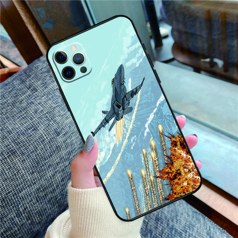 

F14 Tomcat Fighter Phone Case For iPhone 16 15 14 12 11 13 Pro Max 12 13 mini XR 15 16 Plus 16e Cover Shell iPhone 15