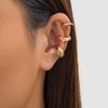 Set da 3 Pezzi Orecchini a Clip Metallici Chunky Senza Foratura Orecchini Geometrici Ear Cuff per Donne Ragazze Gioielli Y2K alla Moda