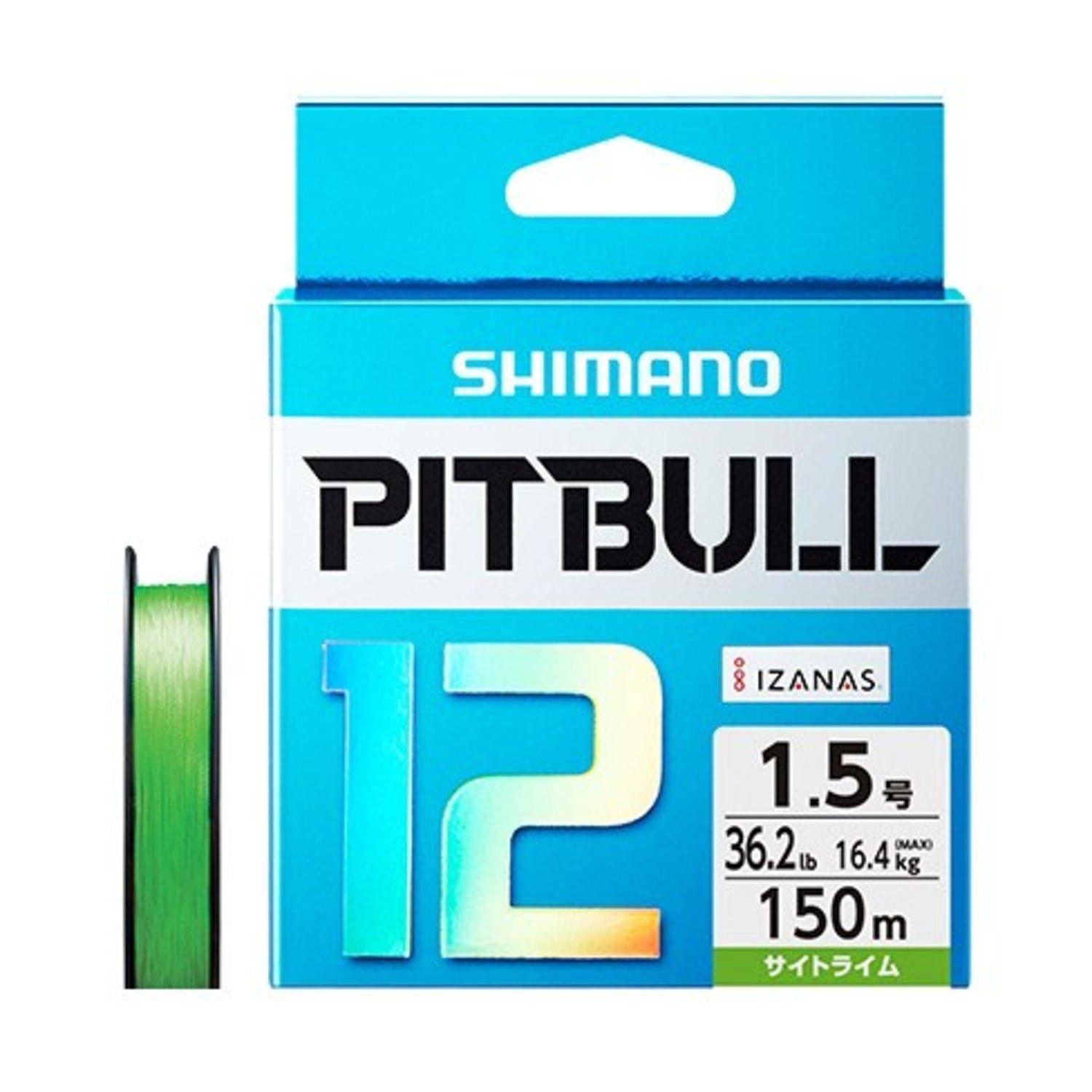 

Shimano Pitbull PE Site Line, 12-strand braid, 150m, 1.5 (size 1.5), Lime, 36.2lb, PL-M52R