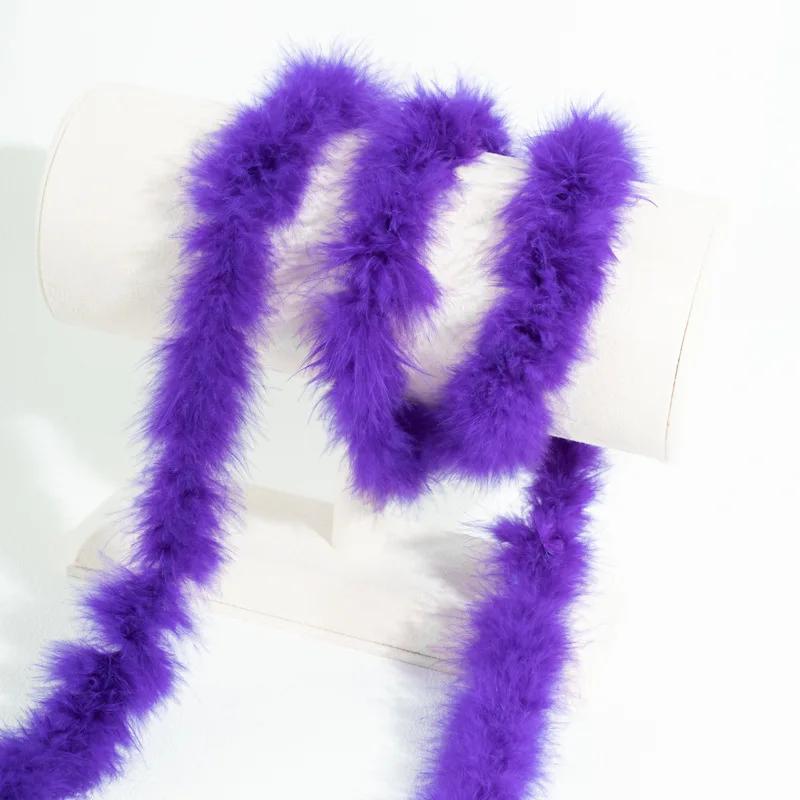 DIY 2M Fluffy Marabou Feather Boa Natural Turkey Feathers DIY Craft Sewing Trim Hat Costume Decor Home Wedding Party Accessories