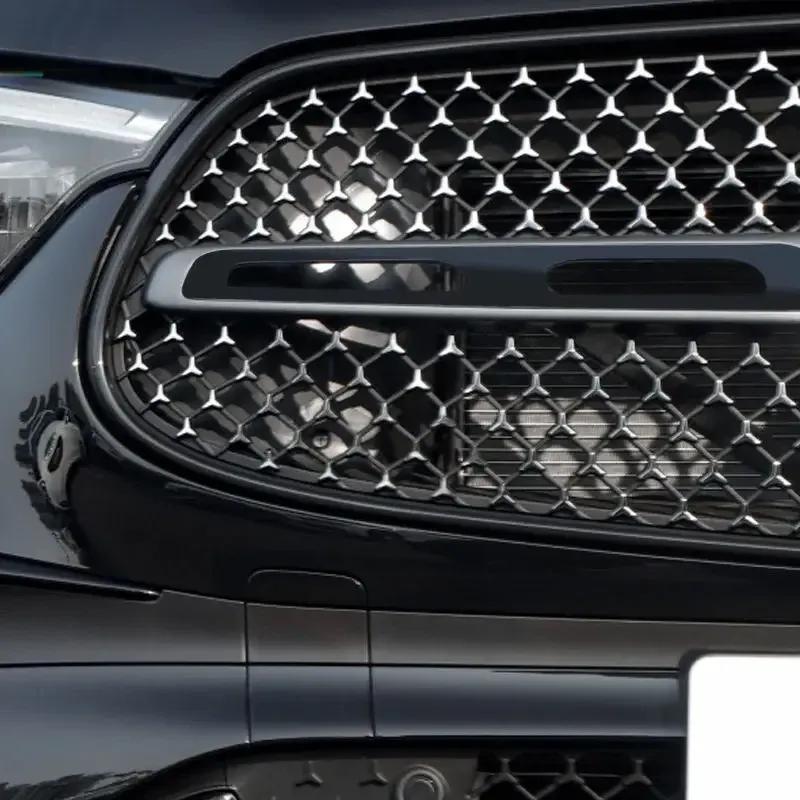 Black ABS Center Grille Cover Strip Trim For Mercedes Benz GLC Class X254 2023+ GLC260 GLC300 AMG Auto Accessories