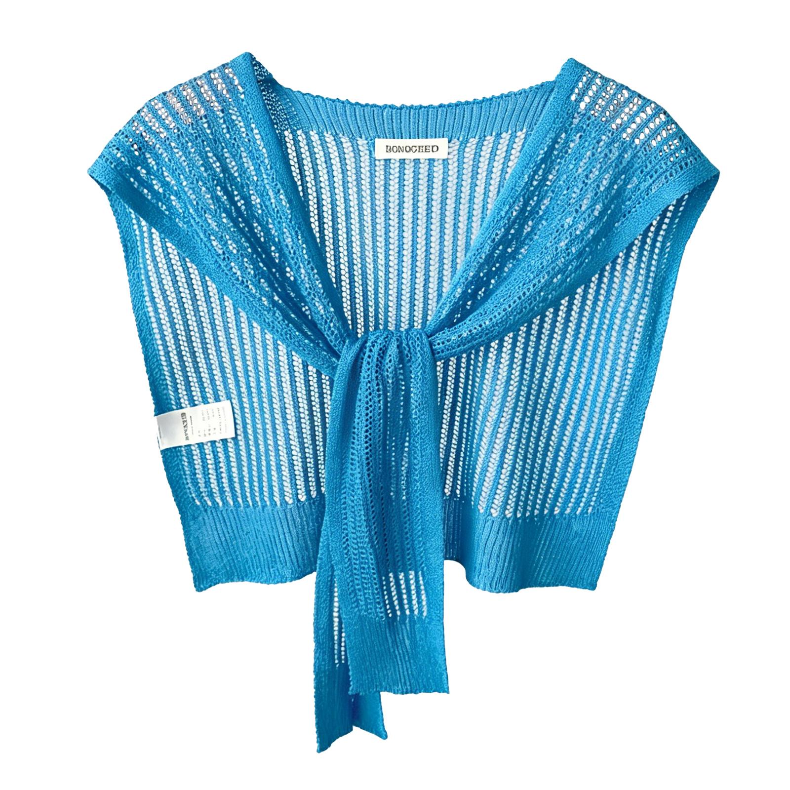 

Knitted Hollow Out Shawl, Lightweight Breathable Neck Scarf Wrap for Women One Size