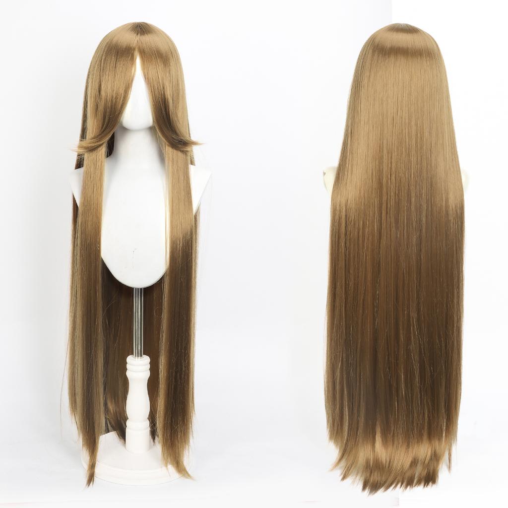 Parrucca Cosplay Lunga Dritta 100CM Multicolore Rosa Biondo Nero Parrucca Costume Anime Parrucca Cos Sintetica Universale Parrucca per Uso Quotidiano Feste