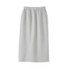 MUJI Women's Brushed Back Sweatshirt I-Line Skirt Grey L Size