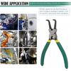 4pcs Professional Snap Ring Pliers Set, 7-Inch Heavy-Duty Internal/External Circlip Pliers with Straight/ Bent Tips, Durable Metal Construction,