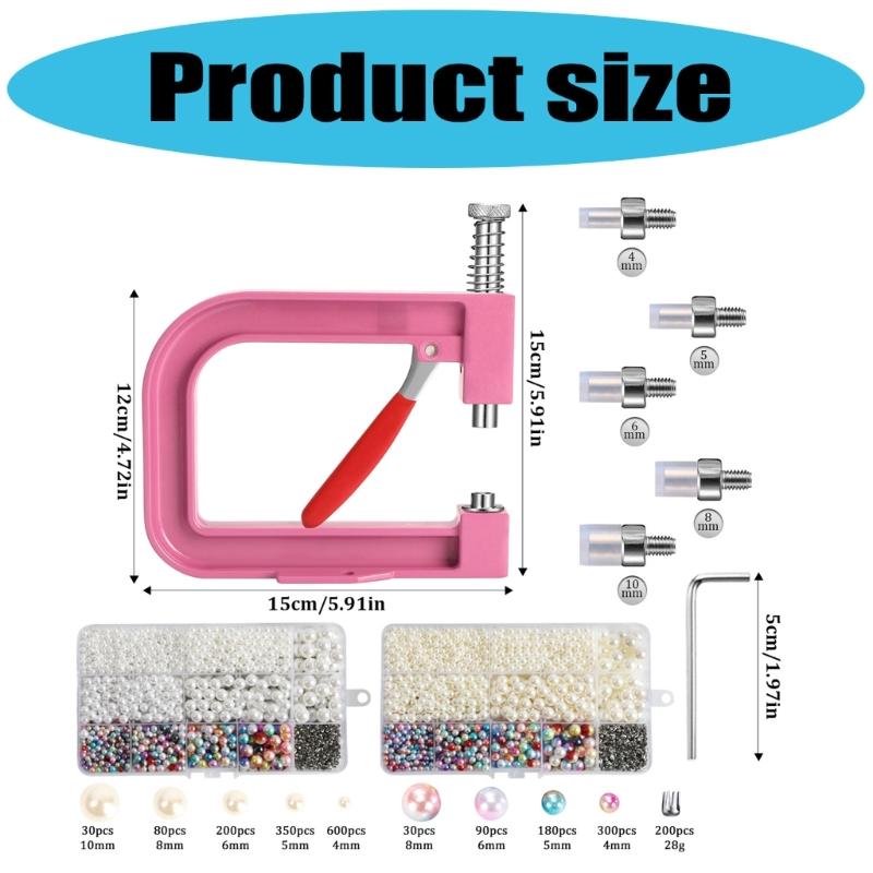 Bead Setting Machine Handmade Pearls Setting Machine Rivets Fixing Machine for Craft Hobbyists