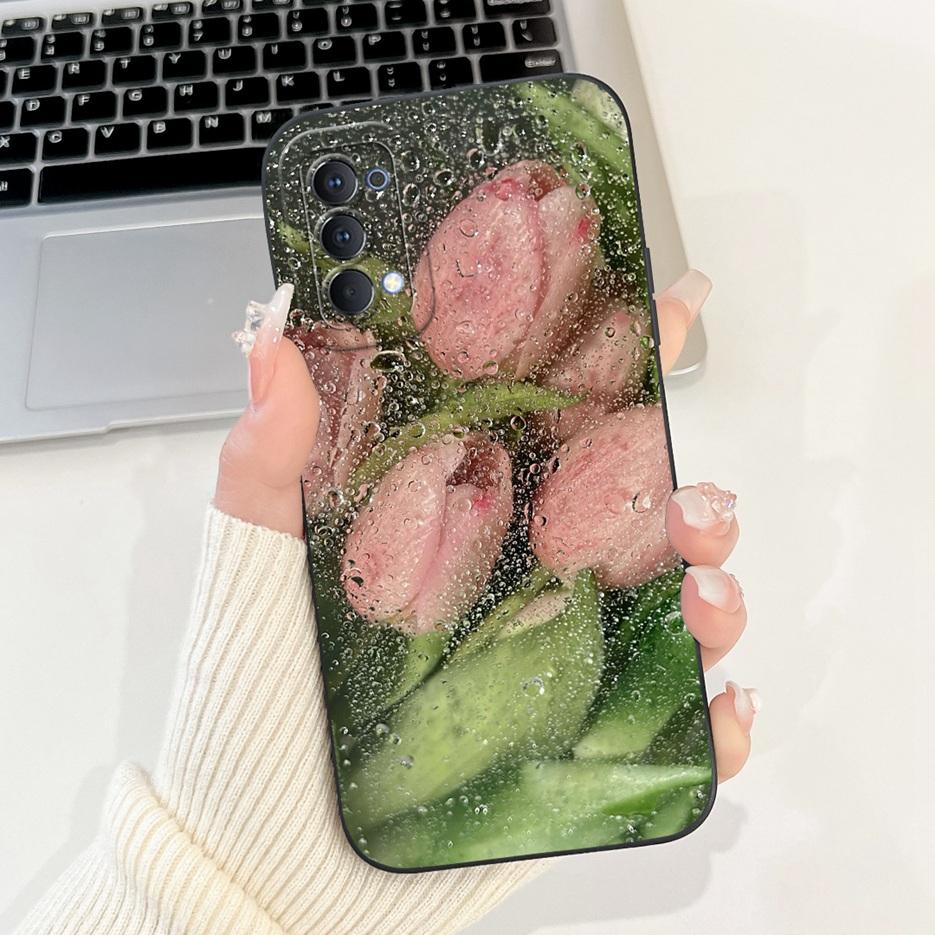 For Oppo Reno4 Pro 5G Case CPH2089 Luxury Candy Painted Cover Soft Silicone Phone Case For Oppo Reno 4 Pro Reno4 4G CPH2113 Bags