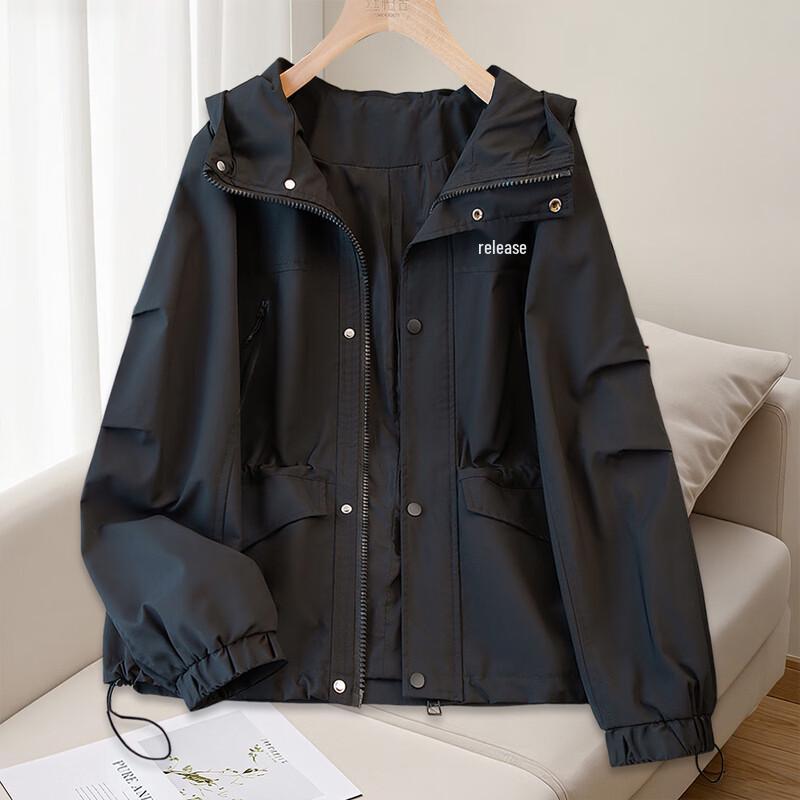 

Женская вышитая куртка с капюшоном и длинными рукавами L