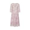 JOEONE Anna K. Women's 100% Silk Botanical Print Dress
