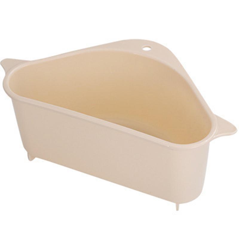 Multifunktionales Aufbewahrungsregal für die Spüle, Dreieckform, Abtropfgestell für Spülschüssel und Schwamm, Hängekorb für diverse Küchenartikel