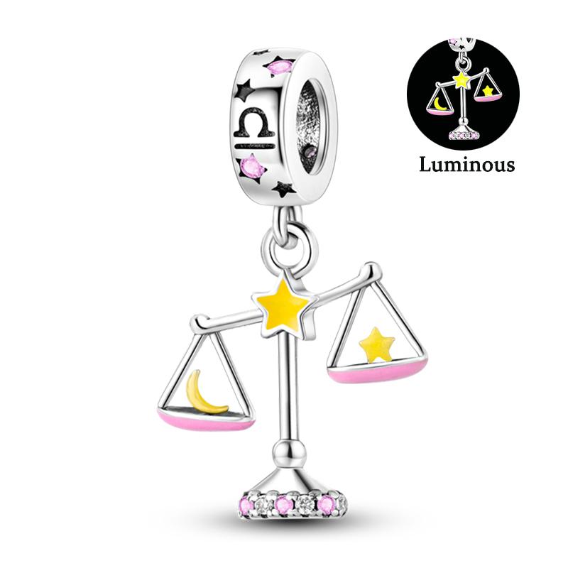 Charm Bead Components Compatible With Pan Copper Metal Firefly Ocean Star Butterfly Glowing Changing Color Trendy Authentic Original Bracelets Do It