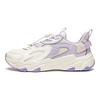 Li Ning Crianças Letra Bloco de Cores Absorção de Choque Rebote Macio Leve Cano Baixo Sapatos Casuais Crianças Sapatos Casuais Roxo YKCU112-2