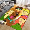 Tappeto Quadrato Classico con Elementi di Scooby-Doo, Tappetino Antiscivolo per Camera da Letto, Regalo Perfetto per i Fan.chl