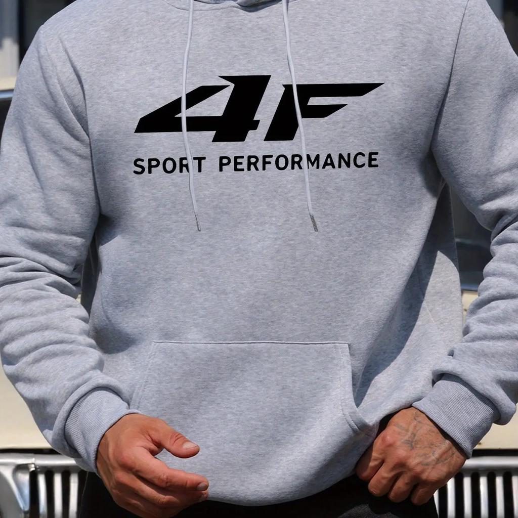 2025 Y2K Men's Oversized Hoodie 4F Printed Warm Pullover Unisex Street Fashion Sweatshirt