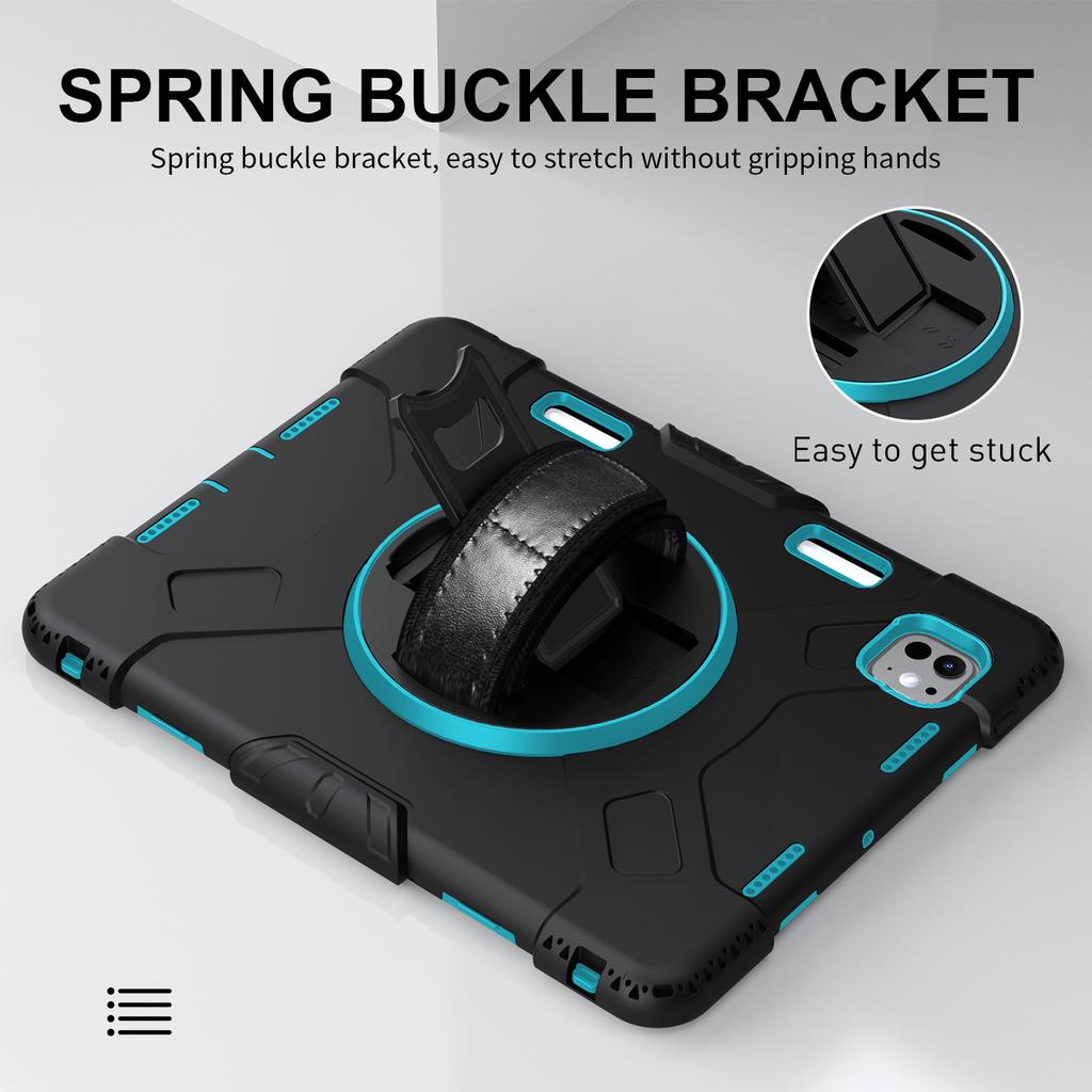 For iPad Pro 11 (2025)/11 (2024) Kickstand Case Anti-Scratch Tablet Cover with Shoulder Strap