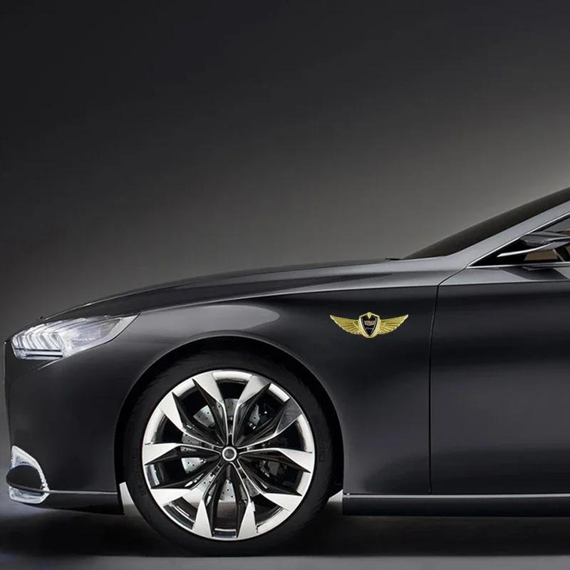 Kovový odznak křídel pro auto Přední kapota Boční strana karoserie Samolepka pro Cadillac CTS ATS SRX XTS XT5 Escalade STS CT5 CT6 BLS Příslušenství