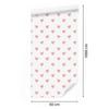 Hearts Wallpaper White and Coral 50x1000