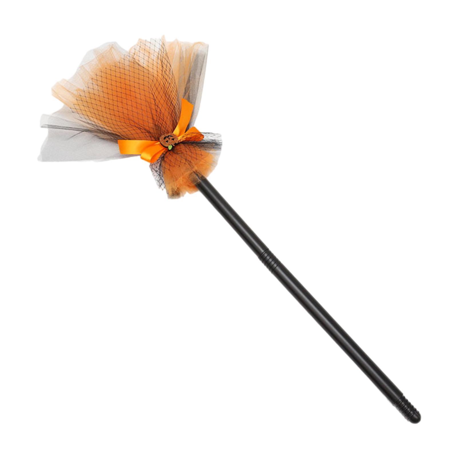 Halloween Witch Broom Halloween Broomstick Children Creative Photo Props Witch Broomstick for Holiday Stage Performances оранжевый