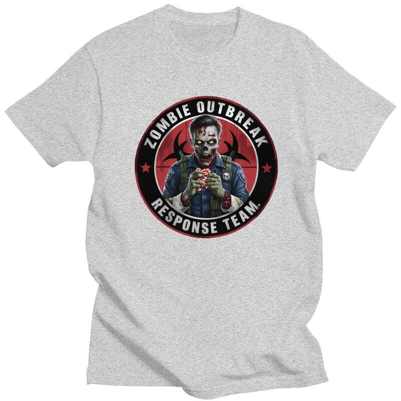 Custom Zombie Outbreak Response Team T Shirts for Men 100 Cotton Tees Tshirts ShortSleeve Tshirt Clothes