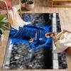 Blue Energy Soccer Player Area Rug Design for Outdoor Bedrooms Decorate room Dining Room Antislip Carpet Anime Office Decor Spiritual Gift