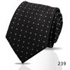 Men'S Premium Business Waterproof 8Cm Tie Polyester Trendy Sparkle 7.5Cm Pure Black Striped Hand Tie