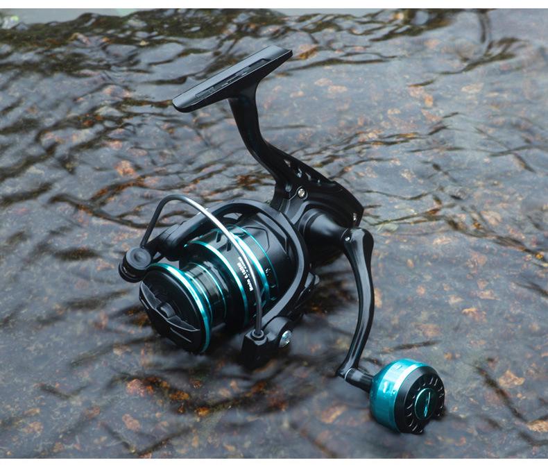 Spinnrolle mit Metallgehäuse zum Salzwasserfischen, Weitwurf, Kunstköderangeln und mehr