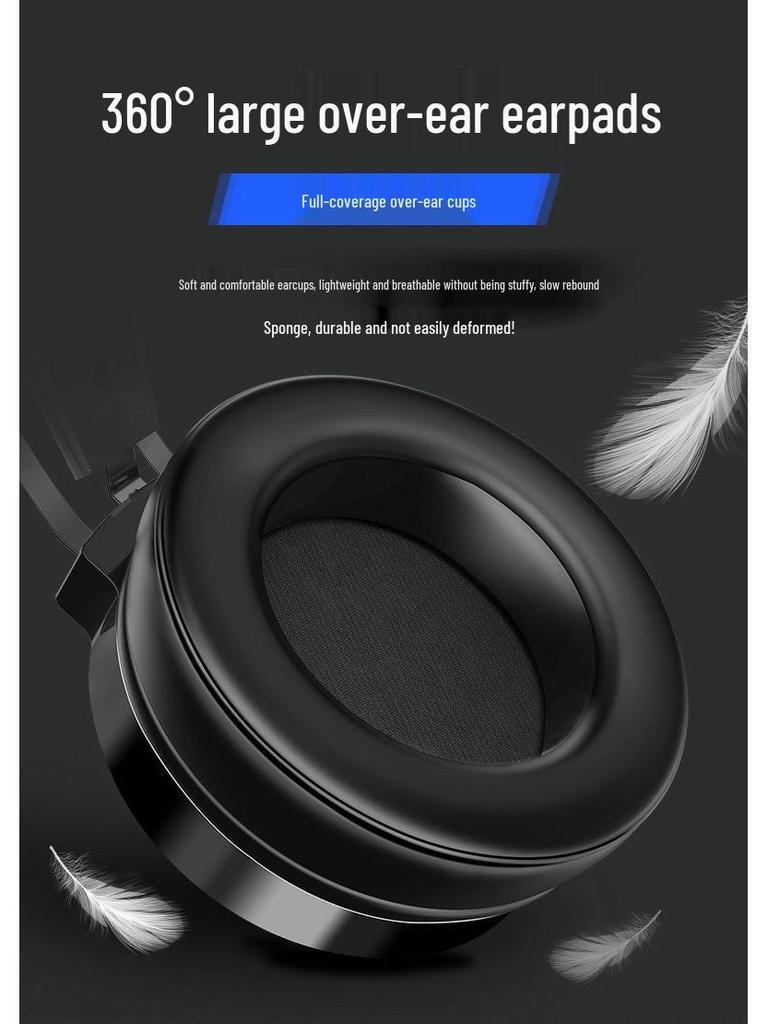 Wired USB Gaming Headset with Microphone for PC and Laptop