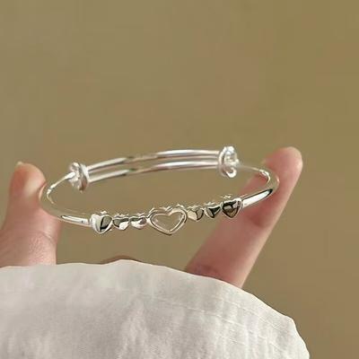 Heart-to-heart Bracelet Women's Japan and Korea Hollow Niche Design Sweet Girl Love Fashion Versatile Jewelry