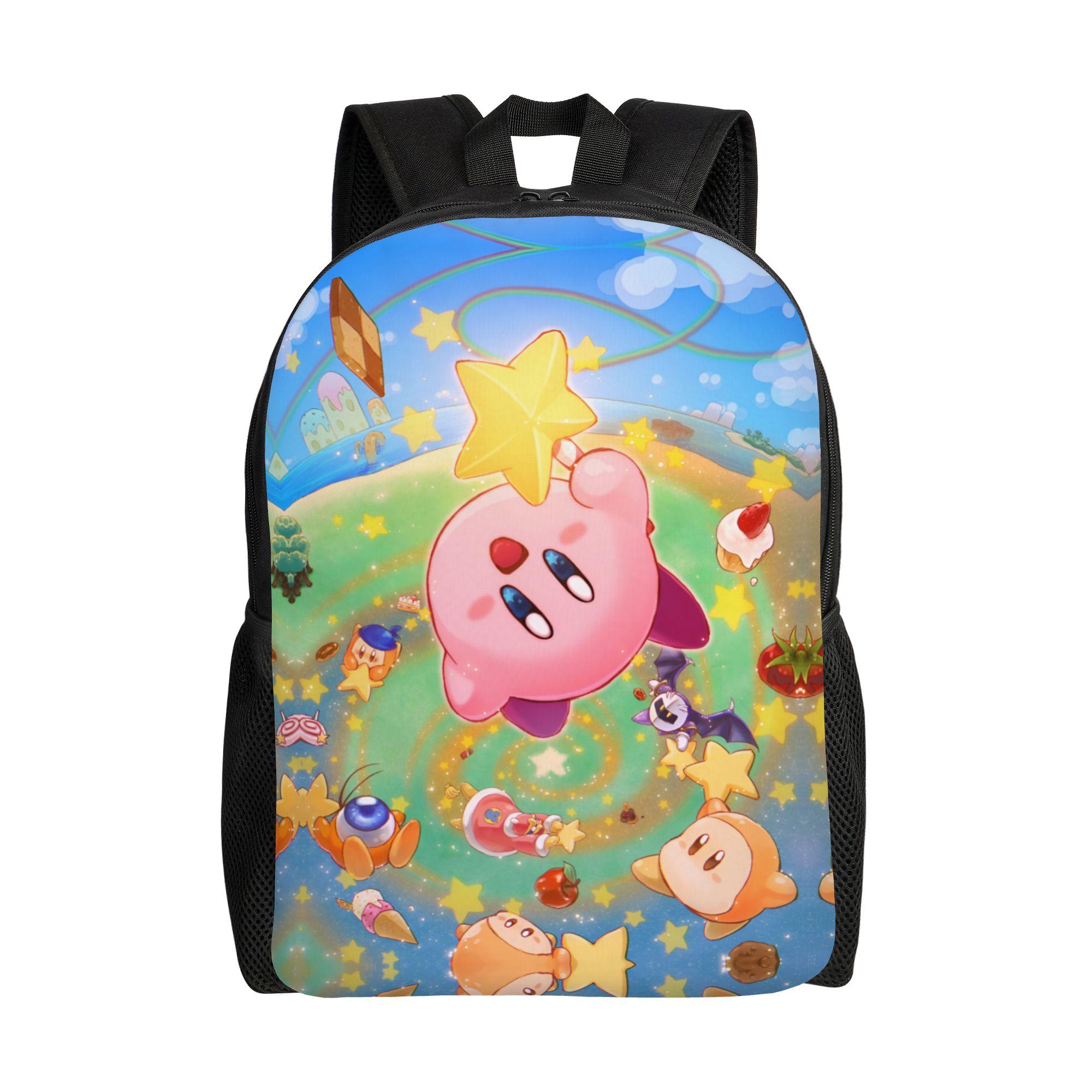 K-Kirbys Rugzak voor Dames Heren College School Studenten Boekentas Past op 15 Inch Laptop Cartoon Tassen One Size
