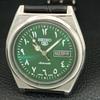 VINTAGE SEIKO 5 AUTOMATIC JAPAN MENS GREEN COLOR DIAL WATCH a708771-1