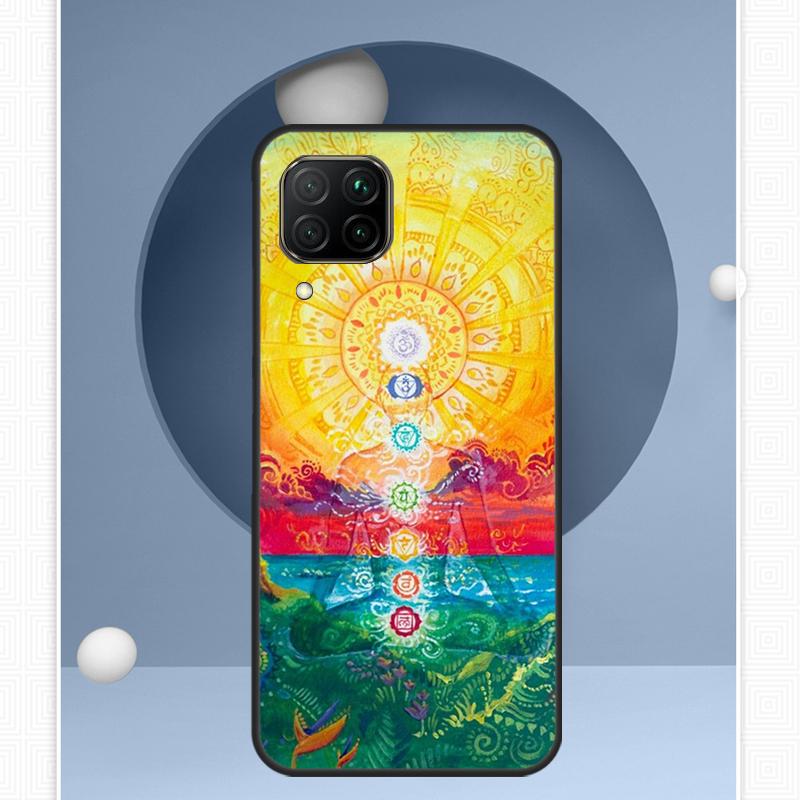 Mandala Chakra Yoga For Huawei Nova 12s 12i 11i 8i Y91 Y60 Y70 Y72 Y90 Y61 9 10 SE P20 P40 Lite P30 P60 Pro Case
