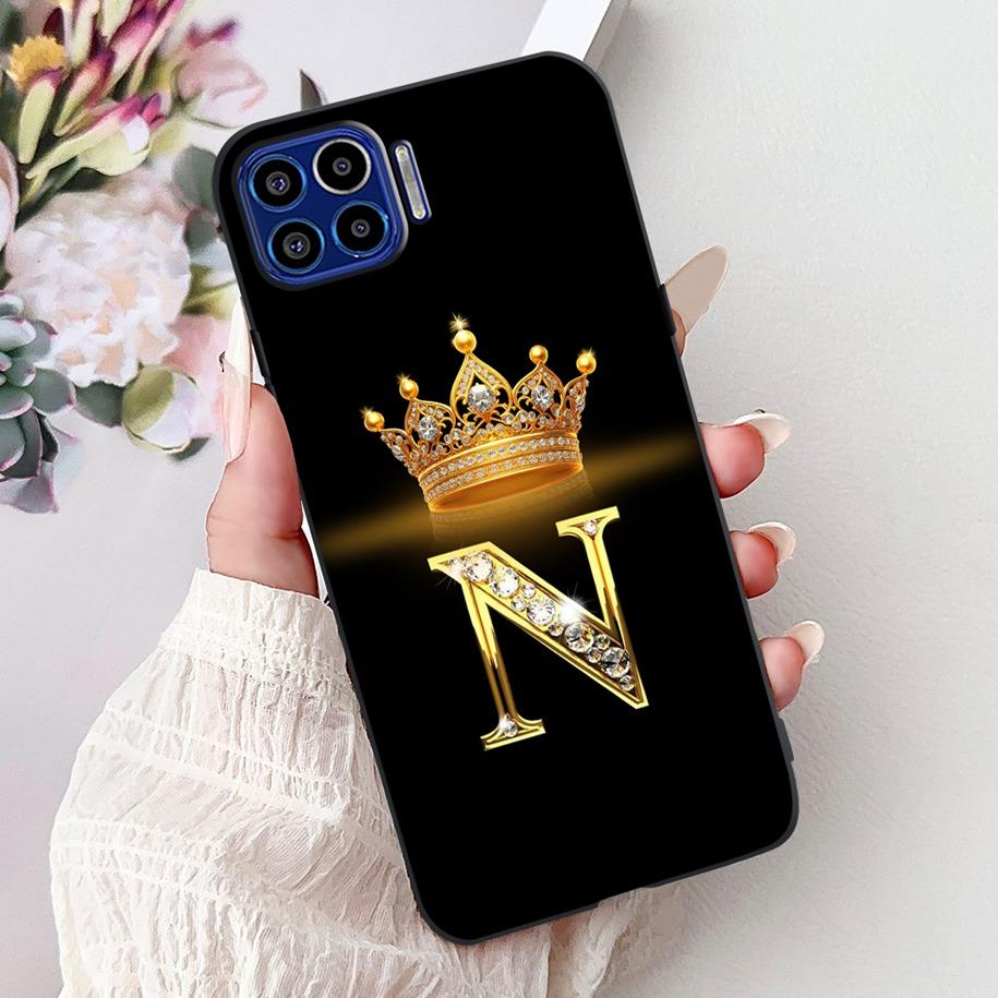 For Motorola One 5G Case Popular Letters Flower Crown Soft Silicone Shockproof TPU Couple Cover For Moto One 5G 2020 Phone Cases