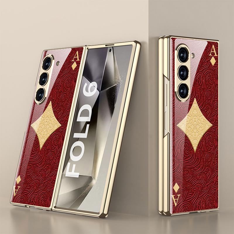 Nou pentru Samsung Galaxy Zfold6 5g Husă Telefon Pictură Creativă Hd Sticlă Securizată Lux Ușor Orificiu de Precizie Husă Protecție la Cădere