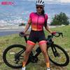 MLC Women's Cycling Jumpsuit Triathlon Sports Suit Summer Cycling Team Women Cycling Jersey Short Sleeve Skinsuit Roupa Ciclismo
