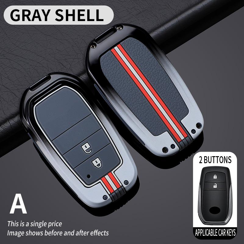 Zinc Alloy Car Key Cover Case For Toyota RAV4 Highland Coralla Hilux Fortuner Land Cruiser Camry Crown Keychain Accessories